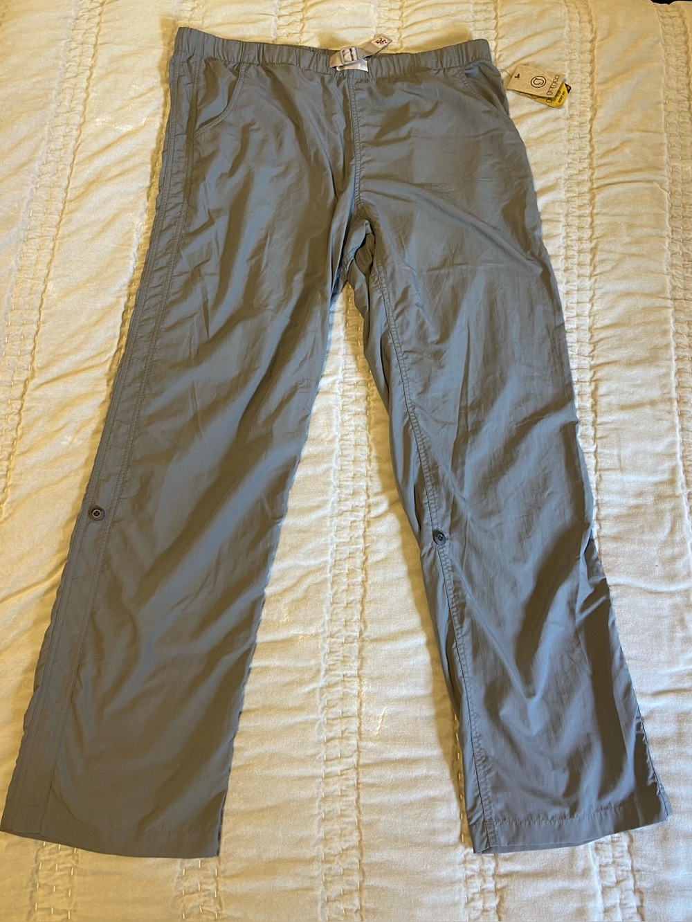 Gramicci Rocket Dry G Pants Womens XL Grey Running Climbing Hiking Roll Up NWT